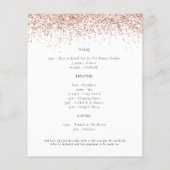 Papier Fin de semaine de Parties scintillant d'or Rose bu (Dos)