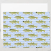 Papier fish patterned paper (Devant / Derrière)