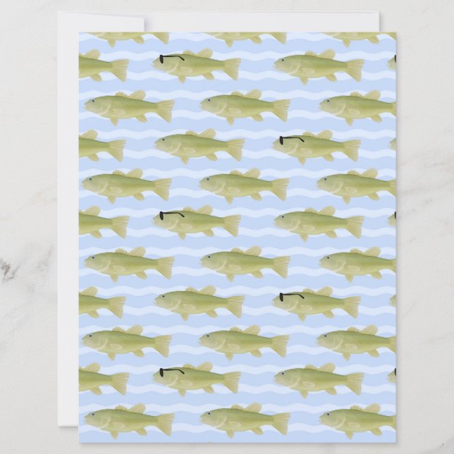 Papier fish patterned paper (Devant)