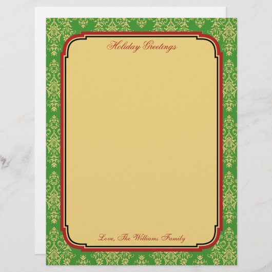 Papier fixe de Noël personnalisé (Devant / Derrière)