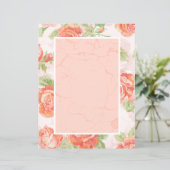 Papier fixe rose floral orange (Debout devant)