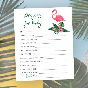 Papier Flamant rose - Jeu de fête prières pour bébé