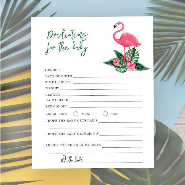 Papier Flamant rose - prédictions et conseils bébé (Créateur téléchargé)