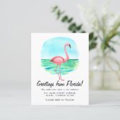 Papier Flamant rose Tropical Budget Déplacé Nouvelle Adre (Debout devant)