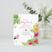 Papier Flamant rose tropical Invitations budgétaires du B (Debout devant)