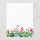 Papier Flamants roses budgétaires Invitation à la douche  (Dos)