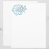 Papier Flambeaux de neige de vacances et d'hiver (Devant / Derrière)