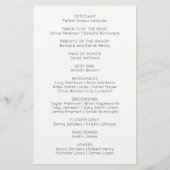 Papier Flamingo Wedding Program Tropical Hawaiian Beach (Dos)