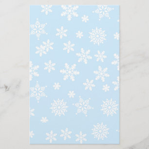 Papier Flammes de neige blanches sur Arrière - plan bleu