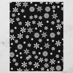 Papier Flammes de neige blanches sur Arrière - plan noir