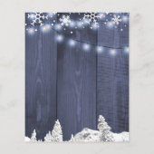 Papier Flammes de neige d'hiver faire-part de mariage du  (Dos)