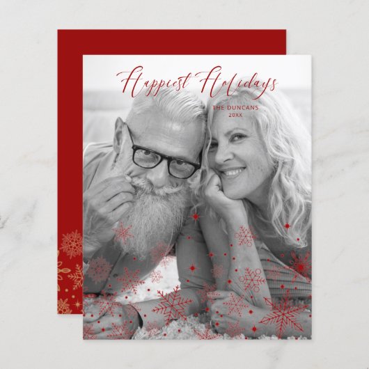 Papier Flammes de neige rouges de Noël bon marché Jours f (Devant / Derrière)