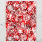 Papier Flammes de neige sur rouge (Dos)