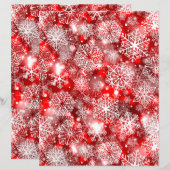 Papier Flammes de neige sur rouge (Devant / Derrière)