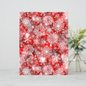 Papier Flammes de neige sur rouge (Debout devant)