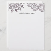 Papier fleur botanique (Devant / Derrière)