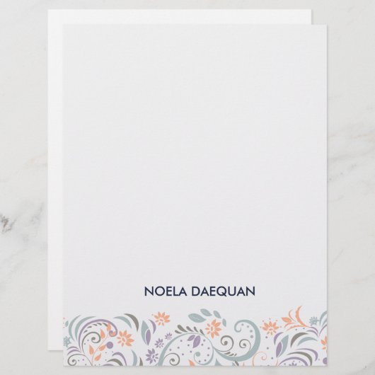 Papier fleur botanique (Devant / Derrière)