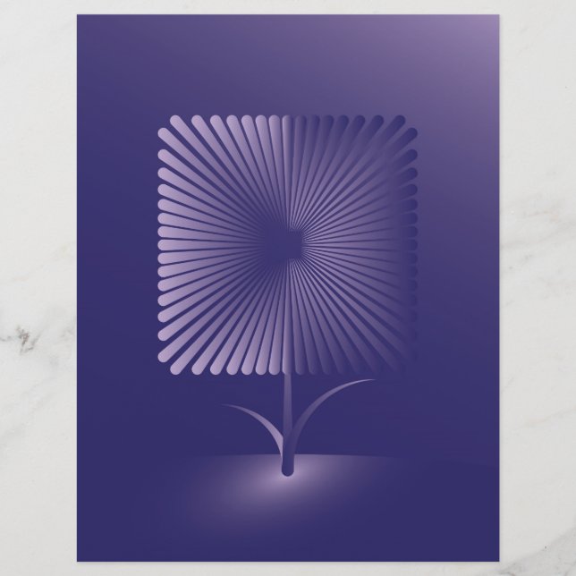Papier Fleur carrée violette (Devant)