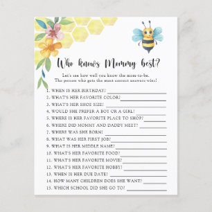 Papier Fleur d'abeille - Qui connaît le mieux maman