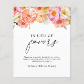 Papier Fleur d'agrumes rose en lieu et place des faveurs  (Devant)