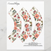 Papier Fleur d'automne Cupcake wraps, Armoire de cupcake (Devant)