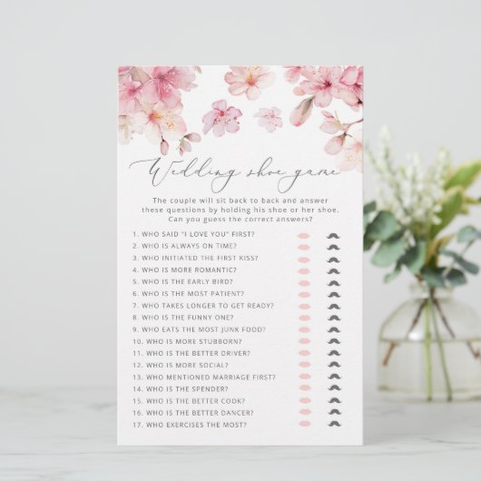 Papier Fleur de cerisier Le jeu de chaussures mariage (Debout devant)