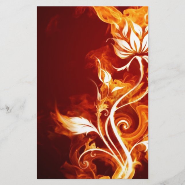 Papier Fleur de flamme 01 (Devant)