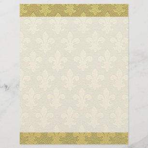 Papier Fleur de lis or élégant élégant