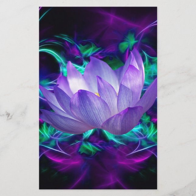 Papier Fleur de lotus pourpre et sa signification (Devant)