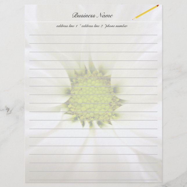 Papier fleur de marguerite blanche pure (Devant)