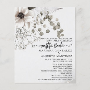 Papier Fleur de mariage espagnol Notre mariage RSVP Budge