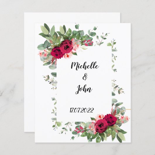 Papier Fleur Eucalyptus Vert (Devant / Derrière)