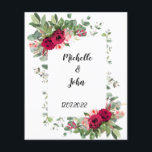 Papier Fleur Eucalyptus Vert<br><div class="desc">Eucalyptus Flower Greenery Wedding Invitations & Enregistrer la Date ou changer la date. Mariage Rustique Eucalyptus Rouge Fleur,  faire-part de mariage verdoyant</div>