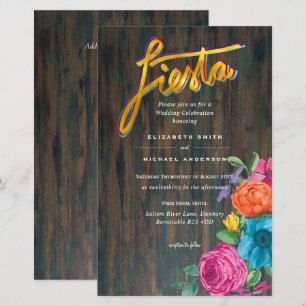 Papier Fleur Folkart Fiesta Faire-part de mariage Boda