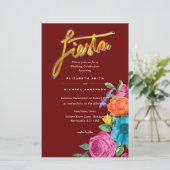 Papier Fleur Folkart Fiesta Faire-part de mariage Boda (Debout devant)
