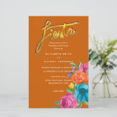 Papier Fleur Folkart Fiesta Faire-part de mariage Boda (Debout devant)