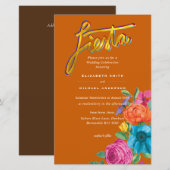 Papier Fleur Folkart Fiesta Faire-part de mariage Boda (Devant / Derrière)