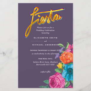 Papier Fleur Folkart Fiesta Faire-part de mariage Boda