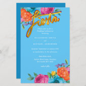 Papier Fleur Folkart Fiesta Faire-part de mariage Boda (Devant / Derrière)