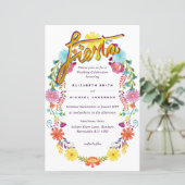 Papier Fleur Folkart Fiesta Faire-part de mariage Boda (Debout devant)