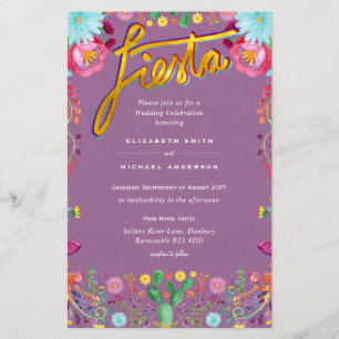 Papier Fleur Folkart Fiesta Faire-part de mariage Boda