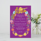 Papier Fleur Folkart Fiesta Faire-part de mariage Boda (Debout devant)