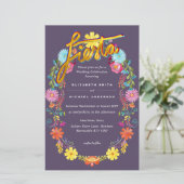 Papier Fleur Folkart Fiesta Faire-part de mariage Boda (Debout devant)