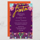 Papier Fleur Folkart Fiesta Faire-part de mariage Boda (Devant / Derrière)