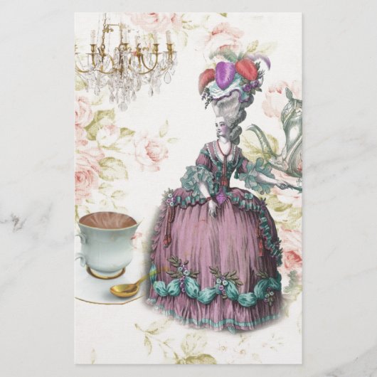 Papier Fleur française Paris Tea Party Marie Antoinette (Devant)