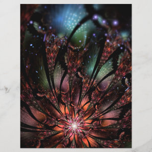 Papier Fleur imaginaire fractale douce et tendresse