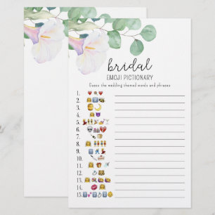 Papier Fleur - nuptiale douche émoticônes jeu