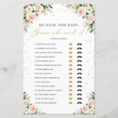 Papier Fleur rose vif, il dit qu'elle a dit jeu nuptial (Devant)