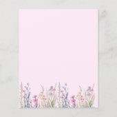 Papier Fleur sauvage 1er anniversaire rose fille invitati (Dos)