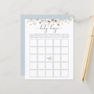Papier Fleur sauvage Baby Bingo Jeu